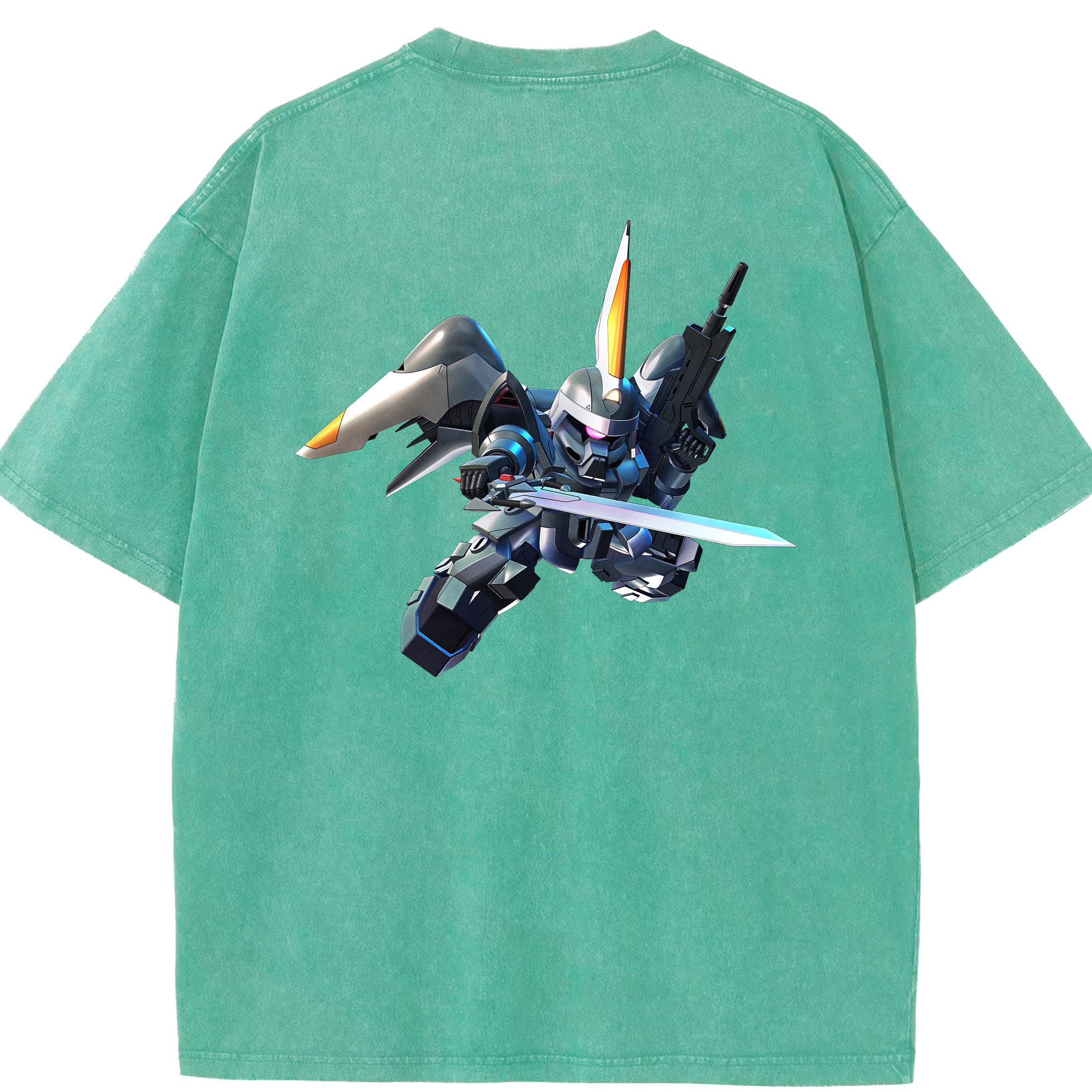 （画像用） 機動戦士ガンダム Mobile Suit Gundam 綿100% ヴィンテージ風 半袖Tシャツ（背面プリント）